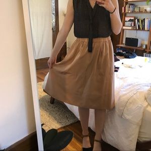 Aritzia 100% silk high waisted circle skirt
